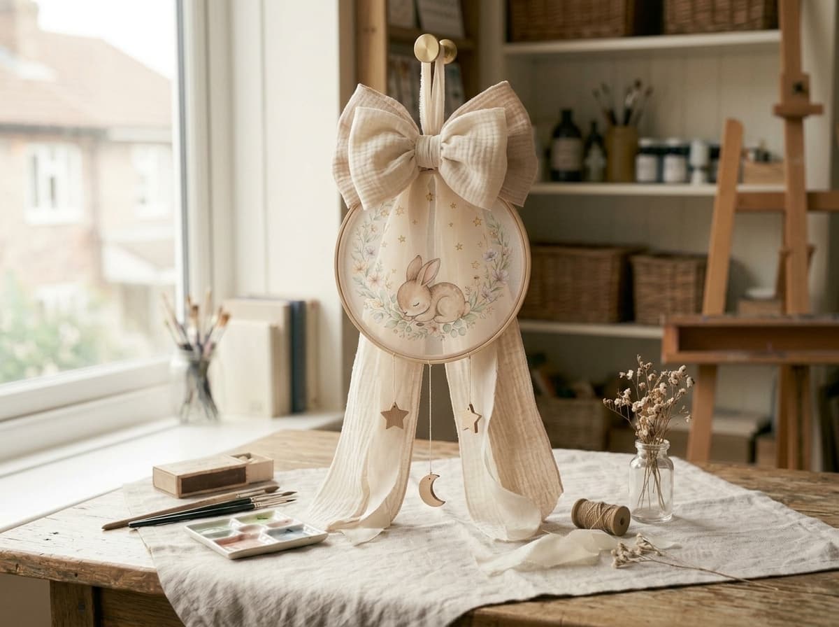 Fiocco nascita in legno